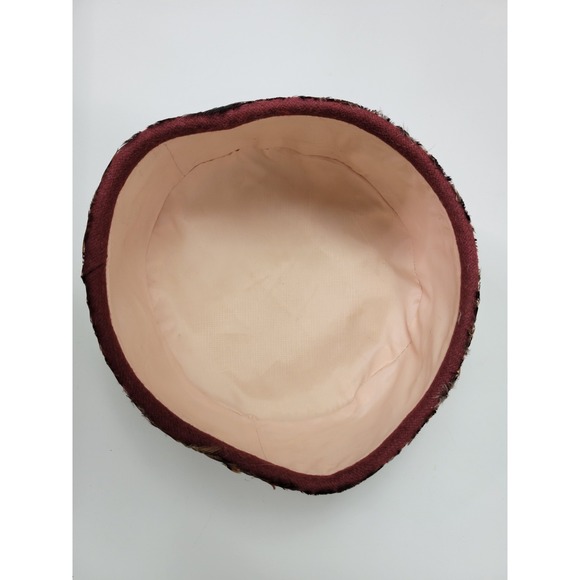 Vintage Mid Century Feather Pillbox Hat - Picture 6 of 6